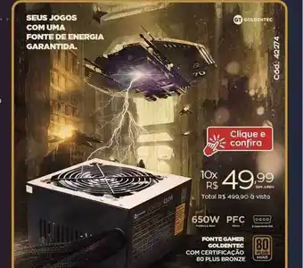 Ibyte Fonte Gamer Goldentec oferta