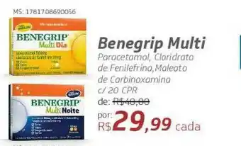 Drogal Benegrip Multi Paracetamo Cloridrato De Fenilefrina Maleato De Carbinoxamina oferta