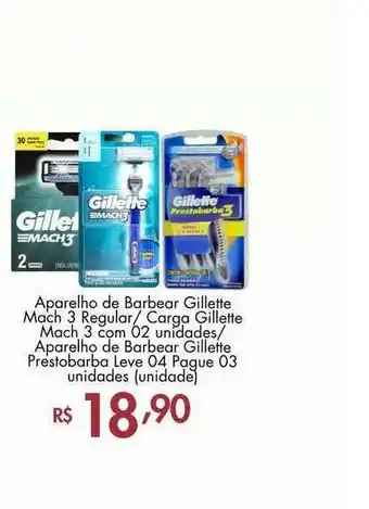 Supermercados Imperatriz Aparelho De Barbear Gillette Mach 3 Regular Carga Gillette Mach 3 Com 02 Unidades Aparelho De Barbear Gillette Prestobarba Le oferta