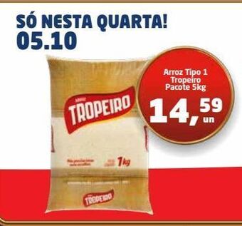 Tenda Atacado Arroz tipo 1 tropeiro pacote 5kg oferta