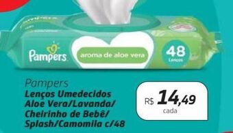Lenços umedecidos pampers 48un