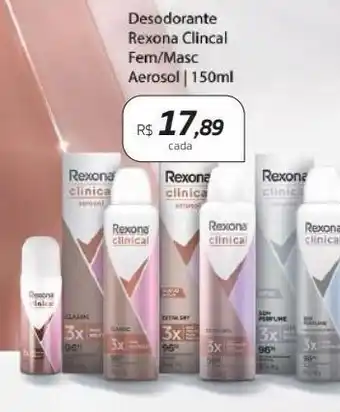 Drogal Desodorante rexona clinical fem/men 150ml oferta