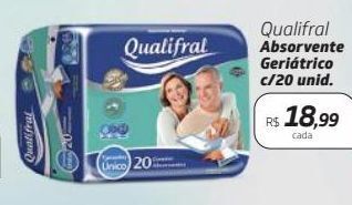 Drogal Qualifral absorvente geriátrico c/20 unid. oferta
