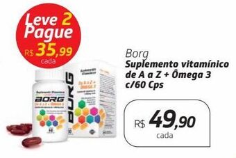 Drogal Borg suplemento vitamínico de a a z + ômega 3 c/60 cps oferta