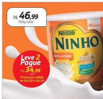 Drogal Leite infantil ninho 700g oferta