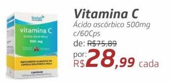 Drogal Vitamina c ácido ascórbico 500mg c/60cps oferta