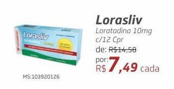 Drogal Lorasliv loratadina 10mg c/12 cpr oferta