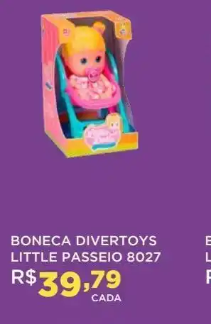 Boneca divertoys little passeio 8027
