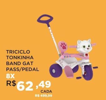 DB Supermercados Triciclo tonkinha band gat pass/pedal oferta