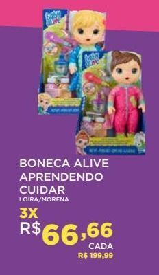 DB Supermercados Boneca alive aprendendo cuidar oferta