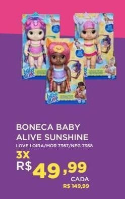 DB Supermercados Boneca baby alive sunshine oferta