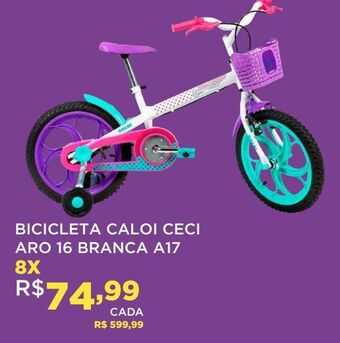 Bicicleta caloi ceci aro 16 branca a17