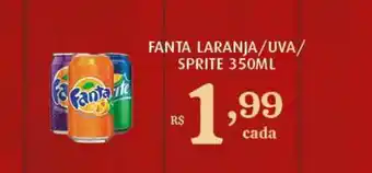 Bahamas Supermercados Fanta Laranja Uva Sprite 350ml oferta