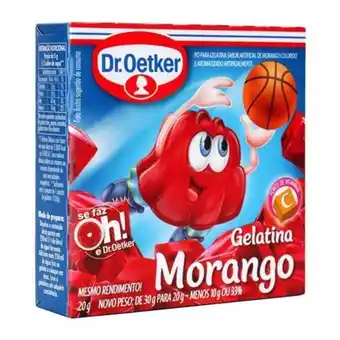Gelatina oetker morango 20g
