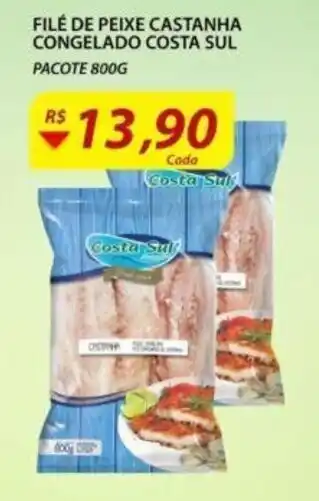 Assaí Atacadista File de peixe Castanha congelado Costa sul 800g oferta