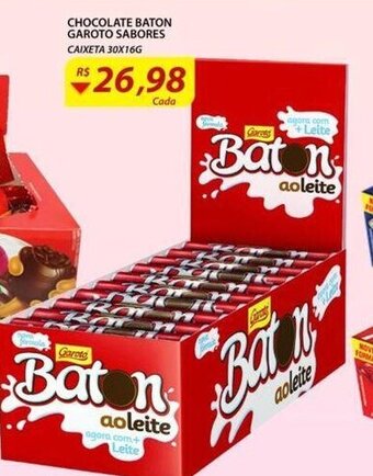 Assaí Atacadista Chocolate Baton Garoto Sabores 30x16g oferta