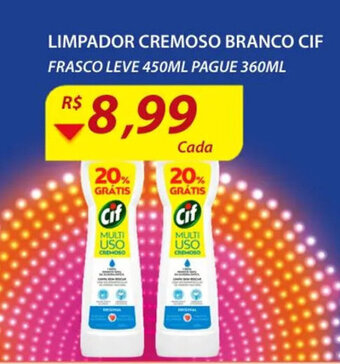 Assaí Atacadista Limpador cremoso Branco Cif Fransco leve 450ml pague 360ml oferta