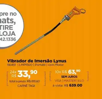 Lojas TaQi Vibrador De Imersão Lynus oferta