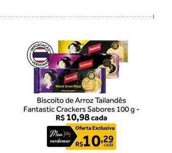 Verdemar Supermercado Biscoito de arroz tailandês fantastic crackers sabores oferta