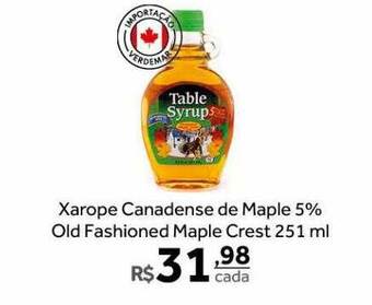 Xarope canadense de maple 5% old fashioned maple crest
