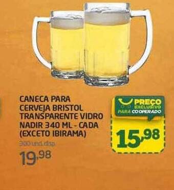 Cooper Caneca para cerveja bristol transparente vidro nadir oferta