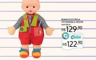 Bistek Supermercados Boneco estrela titi ensina a vestir oferta