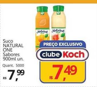 Supermercados Koch Suco natural one sabores oferta
