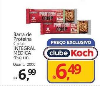 Barra de proteína crisp integral médica