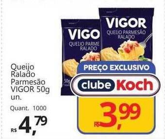 Supermercados Koch Queijo ralado parmesão vigor oferta