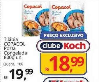 Supermercados Koch Tilápia copacol posta congelada oferta