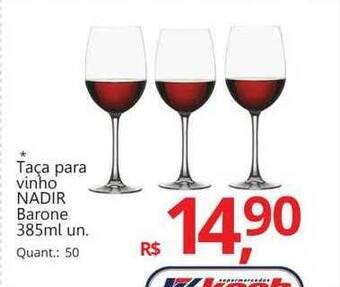 Supermercados Koch Taça para vinho nadir barone oferta