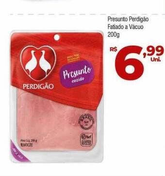 Brasão Supermercados Presunto perdigão fatiado a vácuo oferta