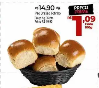 Brasão Supermercados Pão brasão fofinho preço kg oferta