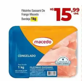 Brasão Supermercados Filezinho sassami de frango macedo bandeja oferta