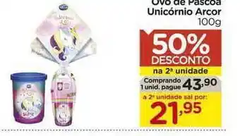 Carrefour Bairro Ovo De Páscoa Unicórnio Arcor 50% De Desconto Na 2a Unidade 100g oferta