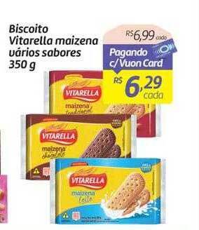 Comper Biscoito vitarella maizena varios sabores oferta