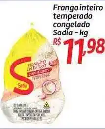 Comper Frango inteiro temperado congelado sadia kg oferta