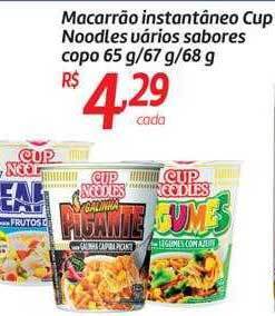Comper Macarrão instantâneo cup noodles varios sabores oferta