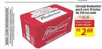 Comper Cerveja budweiser oferta