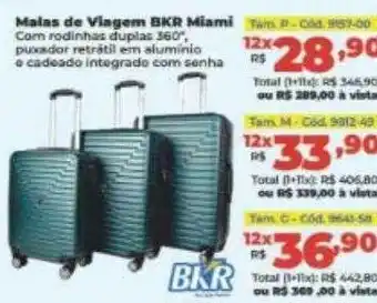 Malas de viagem bkr miami