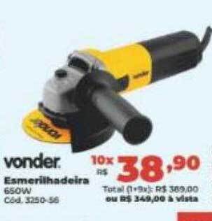 Lojas Becker Vonder esmerilhadeira oferta