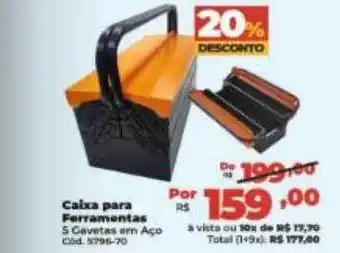 Lojas Becker Caixa para ferramentas oferta