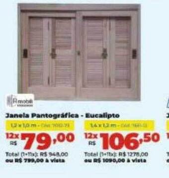 Lojas Becker Janela pantográfica - eucalipto oferta