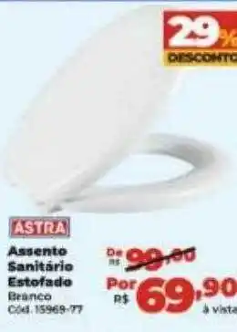 Lojas Becker Astra assento sanitário estofado oferta