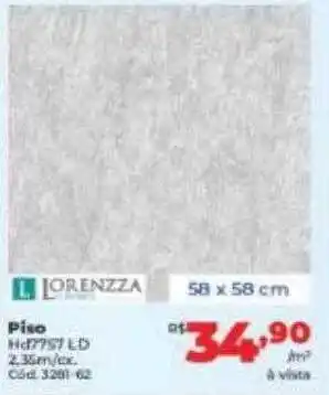 Lojas Becker Lorenzza piso 58 x 58 cm oferta