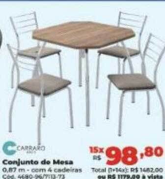 Lojas Becker Conjunto de mesa oferta