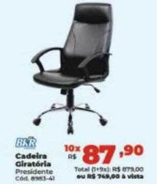 Lojas Becker Bkr cadeira giratória oferta
