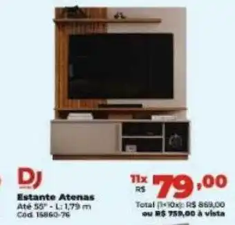Lojas Becker Dj estante atenas oferta