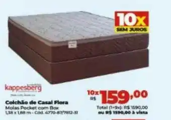 Lojas Becker Colchão de casal flora kappesberg oferta