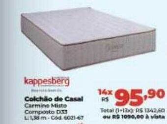 Lojas Becker Kappesberg colchão de casal oferta